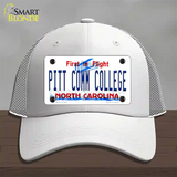 Pitt Comm College North Carolina Novelty License Plate Hat Mesh / White