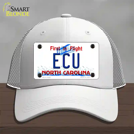 ECU North Carolina Novelty License Plate Hat Mesh / White