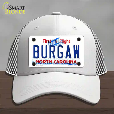 Burgaw North Carolina Novelty License Plate Hat Mesh / White