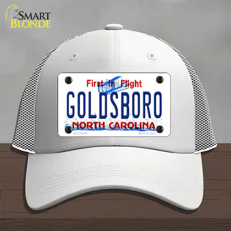 Goldsboro North Carolina Novelty License Plate Hat Mesh / White