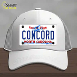 Concord North Carolina Novelty License Plate Hat Mesh / White