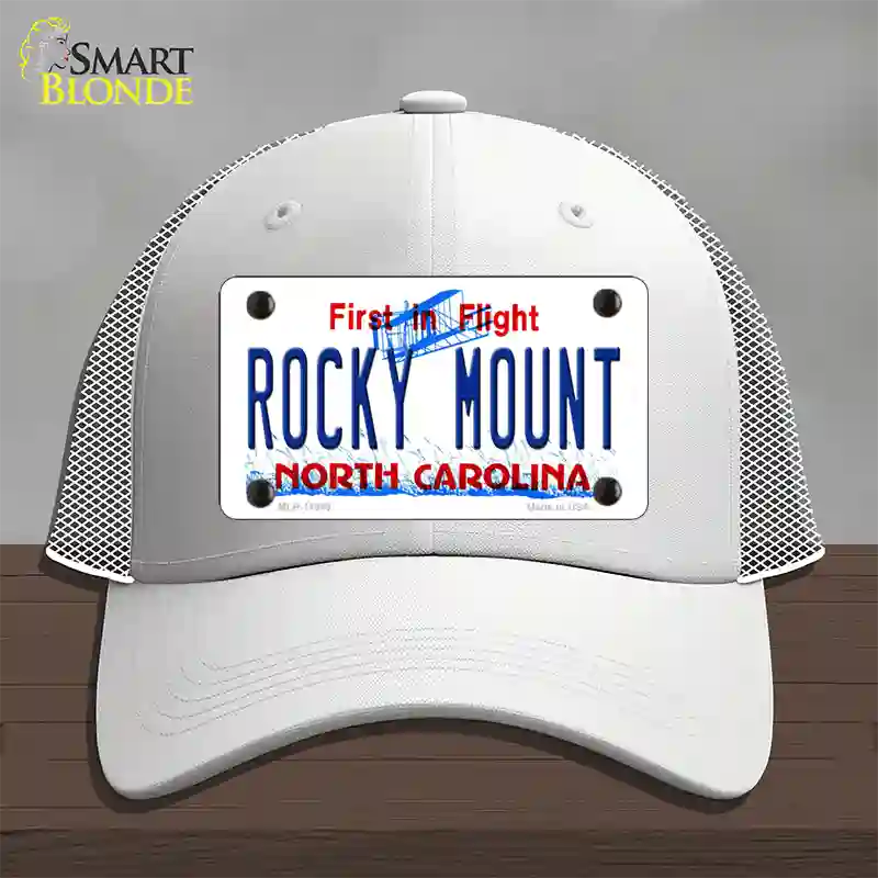 Rocky Mount North Carolina Novelty License Plate Hat Mesh / White