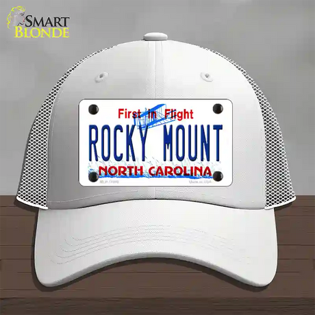 Rocky Mount North Carolina Novelty License Plate Hat Mesh / White