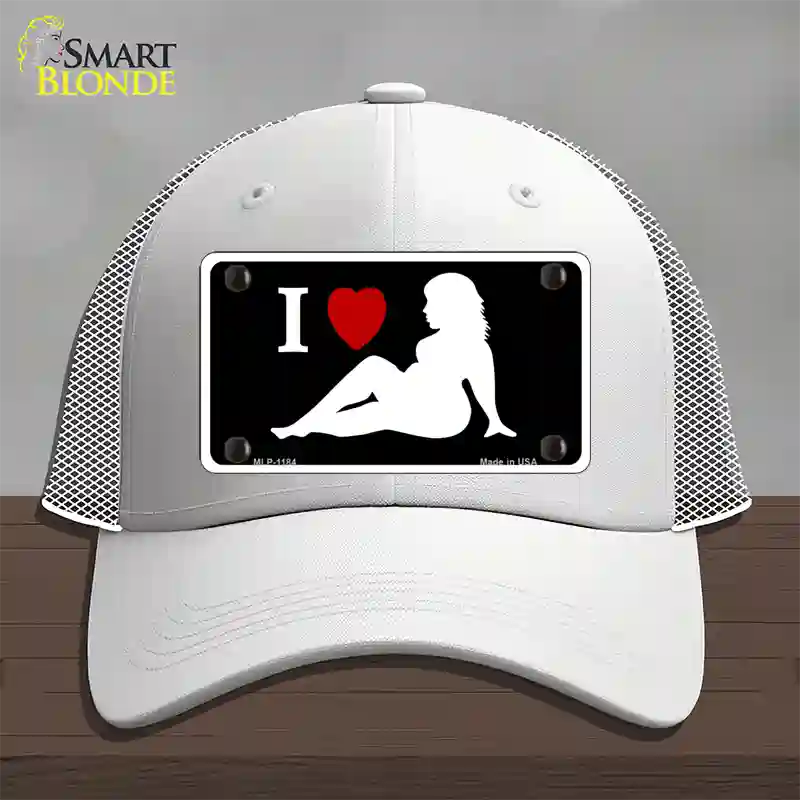 Full Figured Women Novelty License Plate Hat Mesh / White