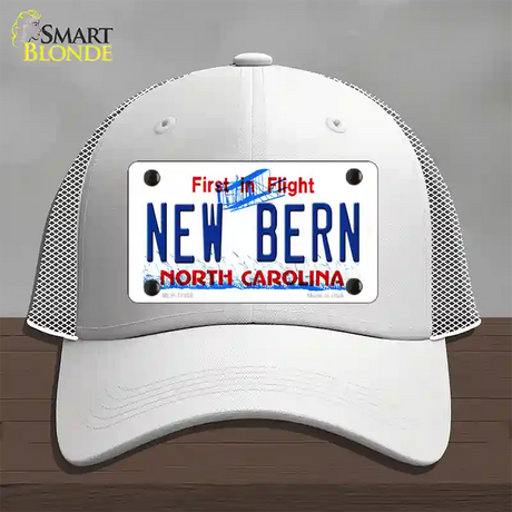 New Bern North Carolina Novelty License Plate Hat Mesh / White