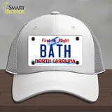 Bath North Carolina Novelty License Plate Hat Mesh / White