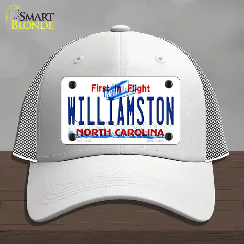 Williamston North Carolina Novelty License Plate Hat Mesh / White