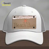 Beach Bum Novelty License Plate Hat Mesh / White