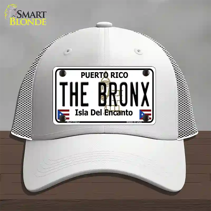 The Bronx Puerto Rico Novelty License Plate Hat Mesh / White