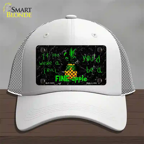 Fineapple Novelty License Plate Hat Mesh / White