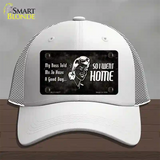 So I Went Home Novelty License Plate Hat Mesh / White