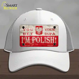 Im Polish Novelty License Plate Hat Mesh / White