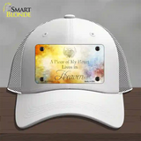 Lives In Heaven Novelty License Plate Hat Mesh / White