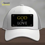 God Is Love Novelty License Plate Hat Mesh / White