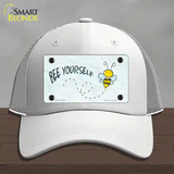 Bee Yourself Novelty License Plate Hat Mesh / White