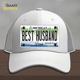 Michigan Best Husband Novelty License Plate Hat Mesh / White