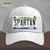 Michigan Spartan Novelty License Plate Hat Mesh / White