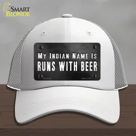 My Indian Name Novelty License Plate Hat Mesh / White