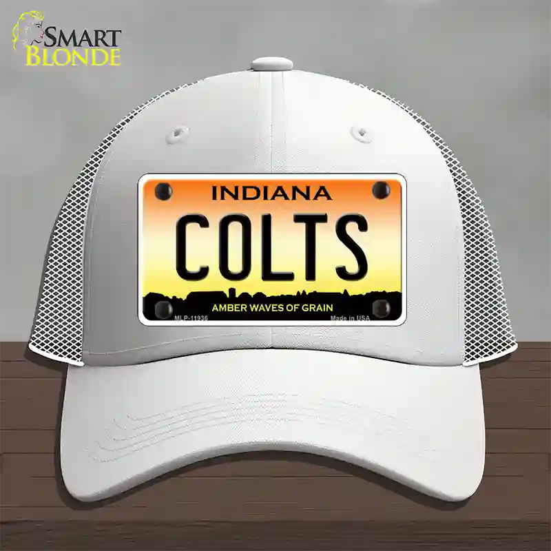 Indiana Colts Novelty License Plate Hat Mesh / White