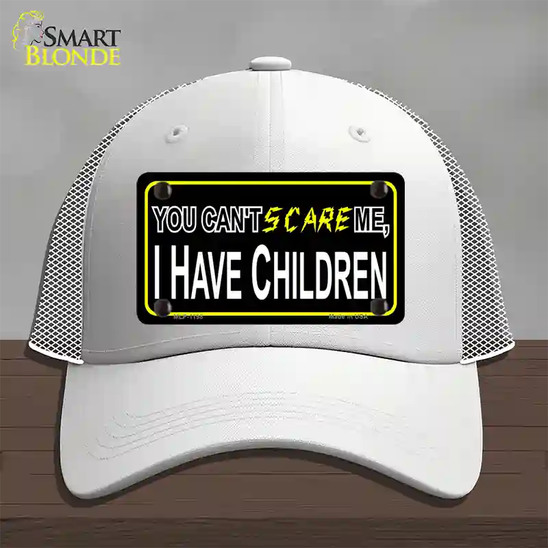 Cant Scare Me Novelty License Plate Hat Mesh / White