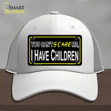 Cant Scare Me Novelty License Plate Hat Mesh / White