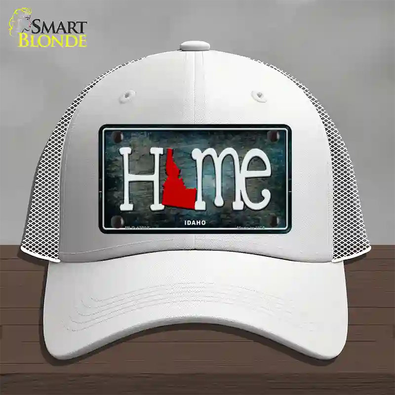 Idaho Home State Outline Novelty License Plate Hat Mesh / White