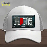 Indiana Home State Outline Novelty License Plate Hat Mesh / White