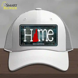 New Hampshire Home State Outline Novelty License Plate Hat Mesh / White