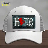 Rhode Island Home State Outline Novelty License Plate Hat Mesh / White