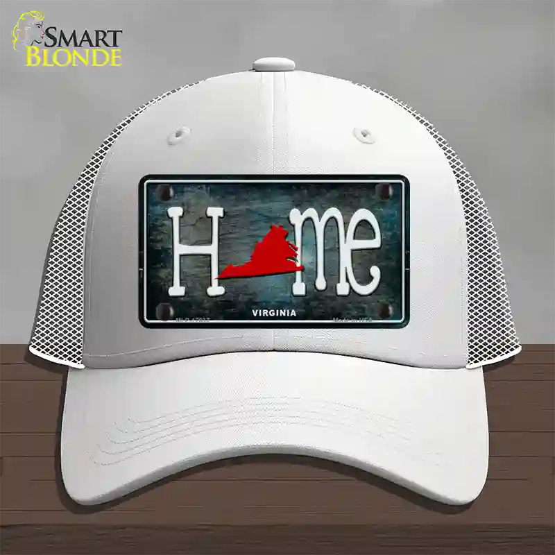 Virginia Home State Outline Novelty License Plate Hat Mesh / White