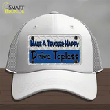 Make A Mesh Happy Novelty License Plate Hat Mesh / White