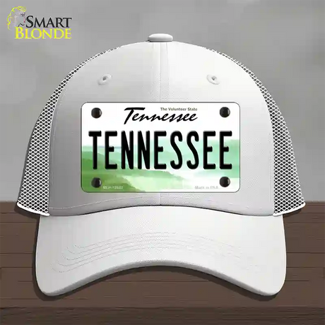 Tennessee Volunteer State Novelty License Plate Hat Mesh / White