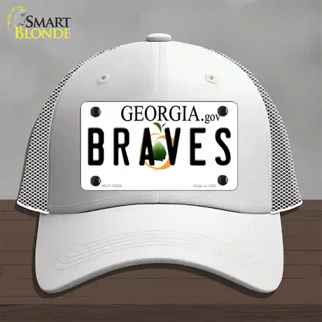 Georgia Braves Novelty License Plate Hat Mesh / White