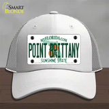 Florida Point Brittany Novelty License Plate Hat Mesh / White