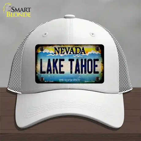 Nevada Lake Tahoe Novelty License Plate Hat Mesh / White