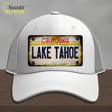 California Lake Tahoe Novelty License Plate Hat Mesh / White