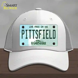 Pittsfield New Hampshire State Novelty License Plate Hat Mesh / White