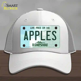 Apples New Hampshire State Novelty License Plate Hat Mesh / White