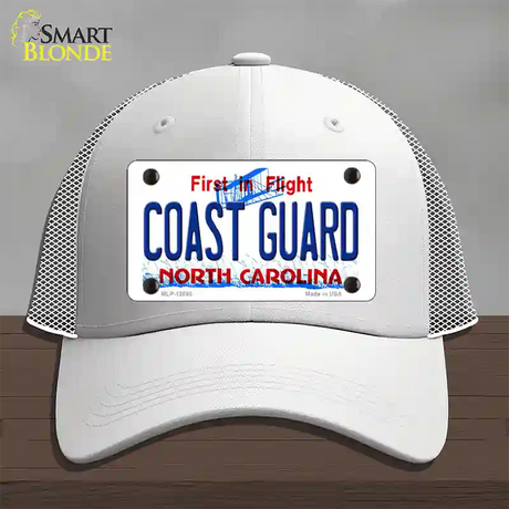 Coast Guard North Carolina State Novelty License Plate Hat Mesh / White