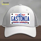 Gastonia North Carolina State Novelty License Plate Hat Mesh / White