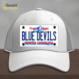 Blue Devils North Carolina State Novelty License Plate Hat Mesh / White