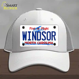 Windsor North Carolina State Novelty License Plate Hat Mesh / White