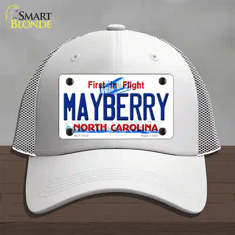 Mayberry North Carolina State Novelty License Plate Hat Mesh / White