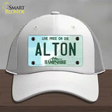 Alton New Hampshire Novelty License Plate Hat Mesh / White