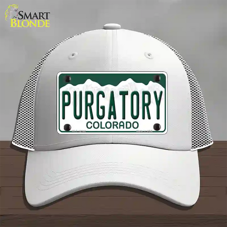 Purgatory Colorado Novelty License Plate Hat Mesh / White