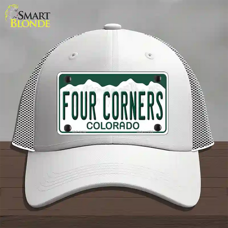 Four Corners Colorado Novelty License Plate Hat Mesh / White