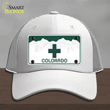 Marajuana Cross Colorado Novelty License Plate Hat Mesh / White