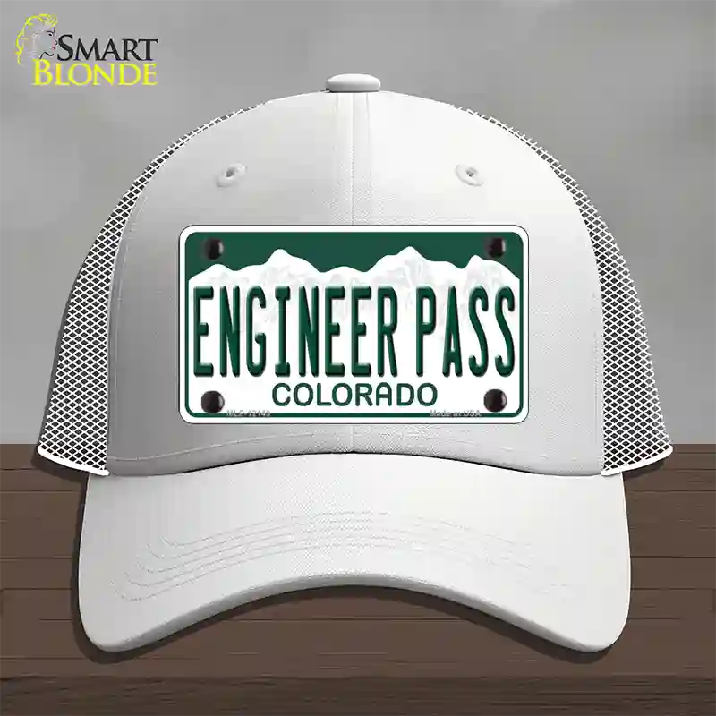 Engineer Pass Colorado Novelty License Plate Hat Mesh / White