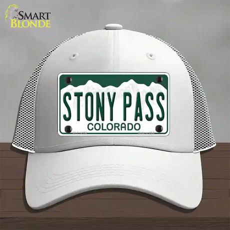 Stony Pass Colorado Novelty License Plate Hat Mesh / White