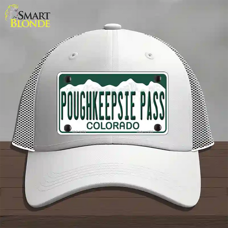 Poughkeepsie Pass Colorado Novelty License Plate Hat Mesh / White